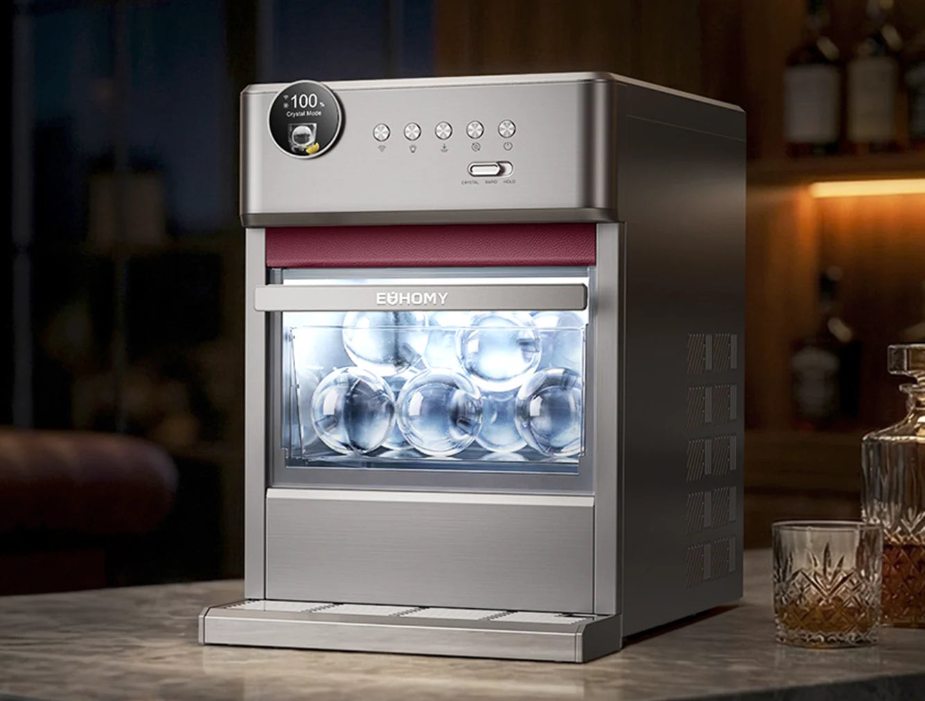 Premium Stainless Steel, Aluminum, and Leather Design